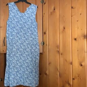 Christopher & Banks blue feather detail dress